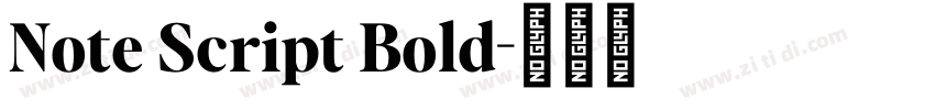 Note Script Bold字体转换